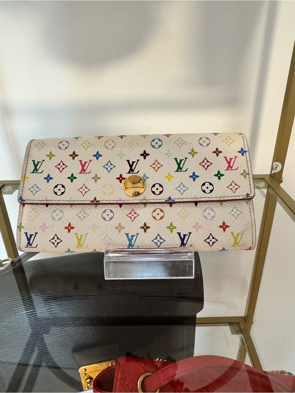 Louis Vuitton White Multicolor Monogram | Murakami | Sarah Wallet | Vintage